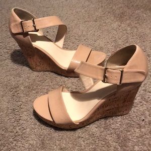 Nude ankle strap espadrilles